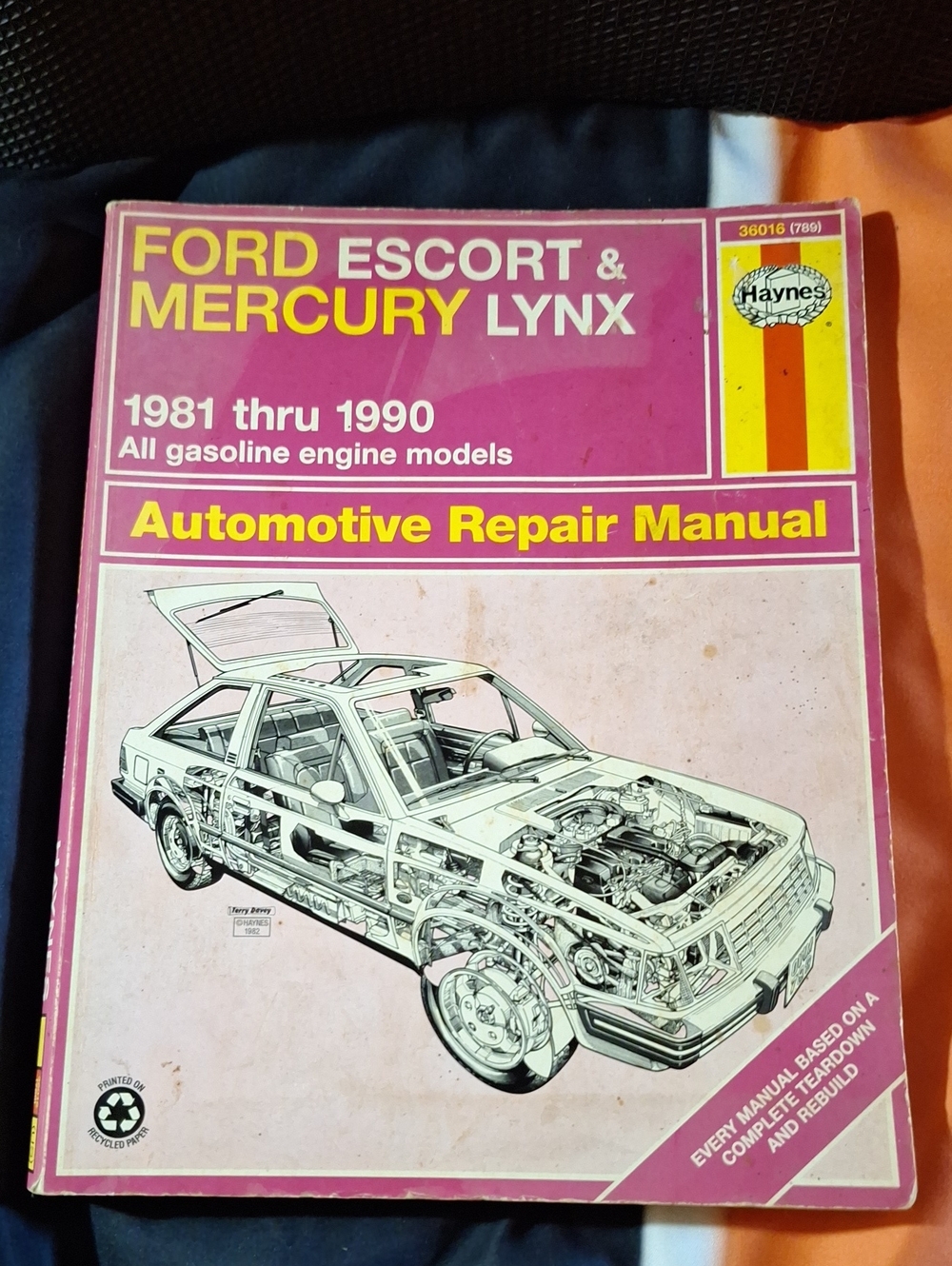 Haynes repair manual for Ford Escort & Mercury Lynx 1981 - 1990